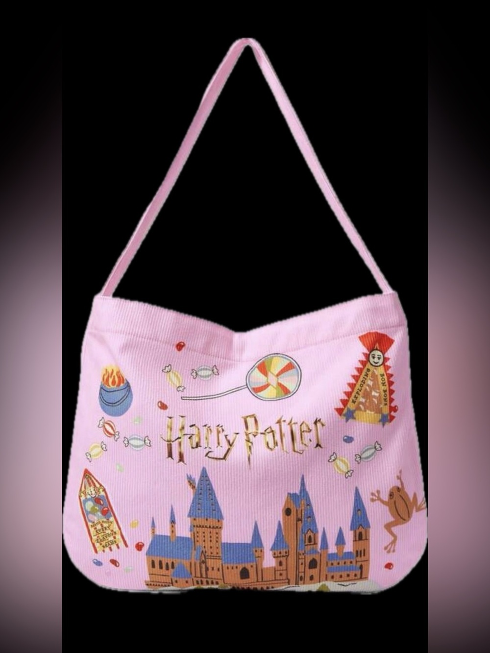 Harry Potter L pink Tote Bag NEW lined, snaps closed